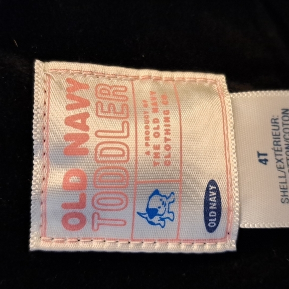 Old Navy girls size 4T black velveteen coat, New - Picture 5 of 9